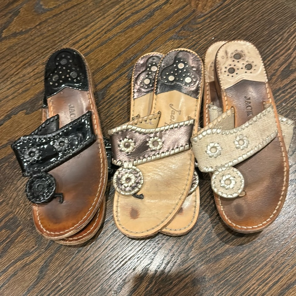 Jack Rogers Hampton sandal bundle, all size 7!